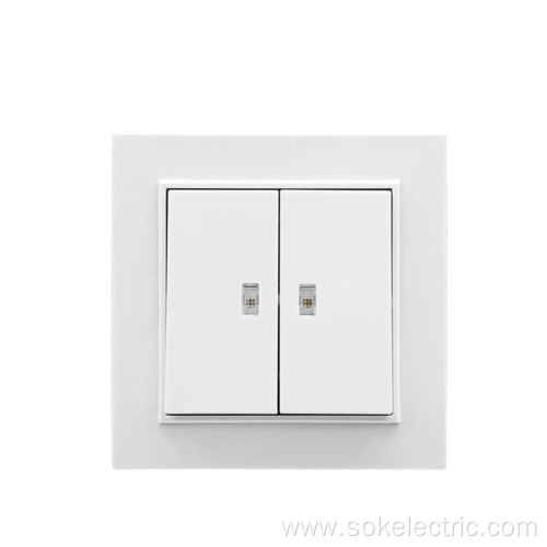 2 gang Light Switch with LED Indicator